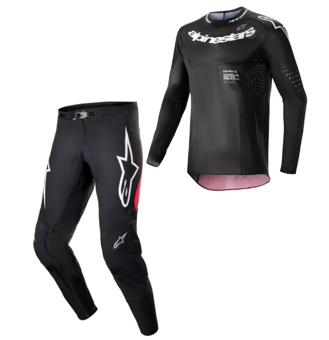 Conjunto Alpinestars Supertech Ward 24 Preto/Vermelho - Spinelli